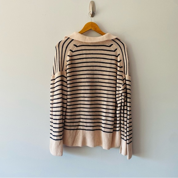 J.crew Relaxed collared sweater in stripe Size XL​ - Picture 3 of 8
